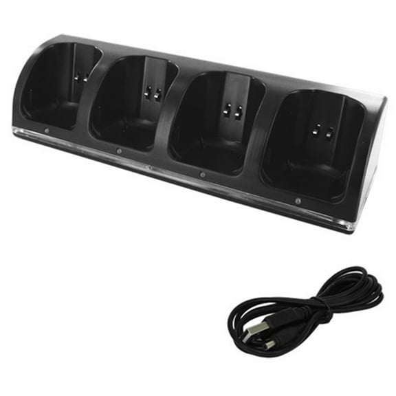 Yammee Safe 4Port for Smart Charger Fit for WII, for WII U Game Console Short Circuit for Protection Reliable Charging Holder