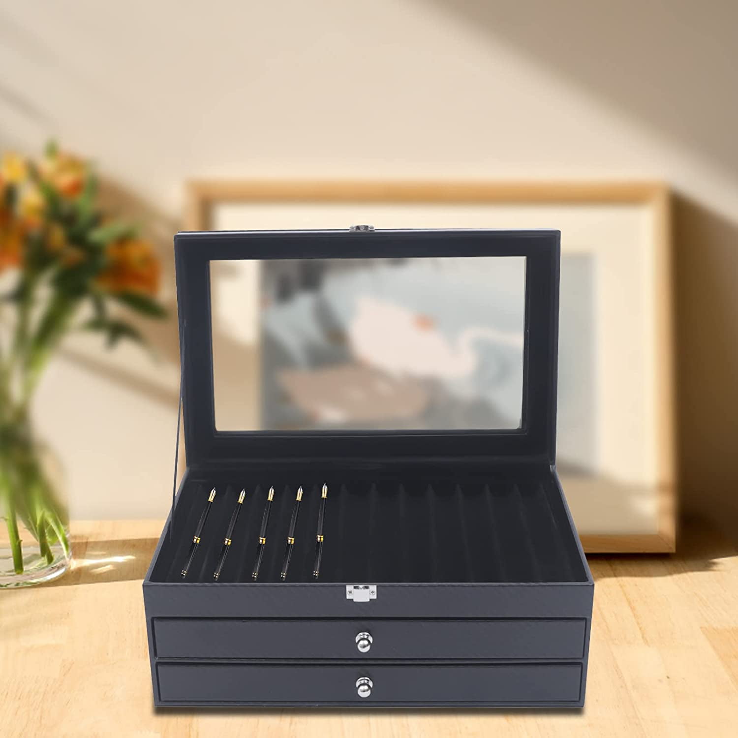 Buy DENEST 36 Slots Fountain Pen Box Portable Pen Display Storage Case