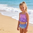 thumbnail image 6 of Lanbubble Girls 3 Piece Swimsuit Set Long Sleeve Rash Guard Tankini Bathing Suits Beach Swimwear 3-4 Years, 6 of 10