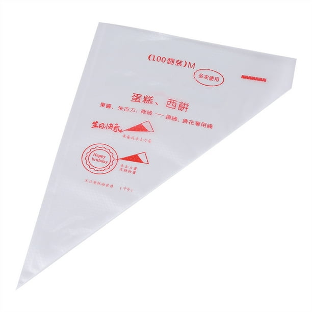 100 piezas de Bolsas de Pastelería, Plástico de Grado Alimento, Transparente, Antideslizante, Bolsas para decoración de pasteles, Bolsas de Pastelería para Pasteles, Crema,