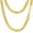 b. 9mm Gold, variant on Men Stainless Steel Necklace Cuban Link Chain, Flat Curb Chain Necklaces Unisex, Silver/Black/Gold Plated Chunky Hip Hop Neck Chain, 6mm/9mm Width, 18-32 Inches Length Jewelry for Mens Women