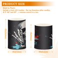 thumbnail image 3 of ALAZA Funny Skull 2 PCs LED Flickering Flameless Candles with Remote Timer Battery Operated Candle, 3 of 7