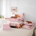 thumbnail image 5 of Homewish Highland Cow Family Bedding Comforter Set 7 Pieces for Teens, Pink Rose Groovy Flower Full Bedding Set, Rustic Animal Reversible Fitted Sheet Flat Sheet, Microfiber Bedroom Decor, 5 of 7
