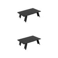 thumbnail image 2 of Transemion Table Pliante en Alliage d'Aluminium Léger Application Large Table de Pique-Nique Pliante Noire 2Set, 2 of 6