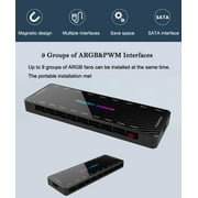 9 Ports ARGB & PWM Combo SATA Fan Hub for 5V 3Pin Addressble RGB PWM Fan Controller Motherboard Synchronization 3Pin/4Pin Fans