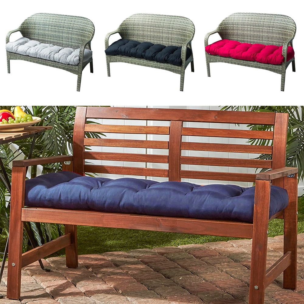 Garden & Outdoors .co.UK Outdoor Bench Pad Cushion,Bench Cushion Soft Mattress Wood Bench Anti-Slip Long Seat Pad for Swing or Garden Bench 2 3 Seater Chair,Washable 