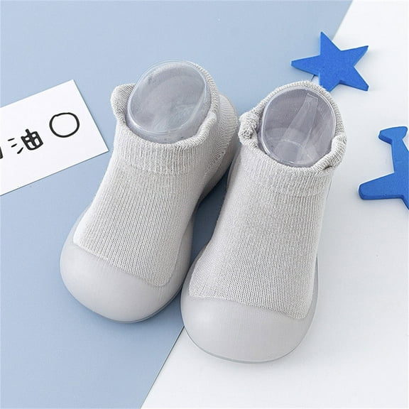 Baby Boy Sock Shoes Non Floor Baby Grip Socks Walking Shoes Soft Sole Sneakers Cotton Baby Prewalker Shoes for Girls 18-24 Months