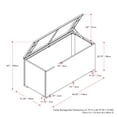 thumbnail image 2 of CorLiving Parksville Large Resin Wicker and Steel Outdoor Storage Box with Inner Liner, Black, 2 of 10