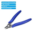 thumbnail image 3 of Uxcell Wire Cutter Flush Cutter Side Nipper Mini Diagonal Cutting Plier Wire Snip, Blue 2 Pack, 3 of 5