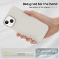 thumbnail image 5 of iPhone 13 Case, Silicone Phone Case with Slim Shockproof Soft Anti-Scratch Microfiber Lining, 6.1 inch, White Stone, 5 of 5
