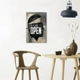 thumbnail image 3 of Creative Man Head Portrait Wall Art with Positive Quote KEEP IT OPEN Inspirational Wall Art Motivational Poster for Office Home Walls HD Print Gallery Wrapped Easy and Ready to Hang-12"Wx18"H, 3 of 6