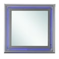 thumbnail image 3 of Silver Champagne Mirror 38x38 Inch - Textured Croc Finish Wall Mirror for Bedroom Decor, 3 of 5