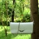 thumbnail image 2 of ZADIG-Bolsos de hombro para mujer, de diseñador bandolera, decoración de alas, correas de 2 cadenas, cremallera con solapa de Color blanco qym unisex, 2 of 2