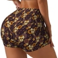 thumbnail image 2 of Naloa Sunflowers with Skull and Hand Biker Shorts for Women Seamless Scrunch Short Women’s Yoga Shorts for Gym Running Sport Shorts - XX-Large, 2 of 9