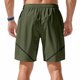 thumbnail image 4 of Pantalones Elásticos de la Cintura de los Hombres de Color Sólido Moda Casual con Bolsillos Encaje de la Cintura Pantalones Cortos, Pantalones Cómodos para Diarios, 4 of 8