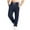Navy, variant on Jyeity Men Pants with Pockets Drawstring Straight Leg Fashion Elastic Waist Loose Pants L