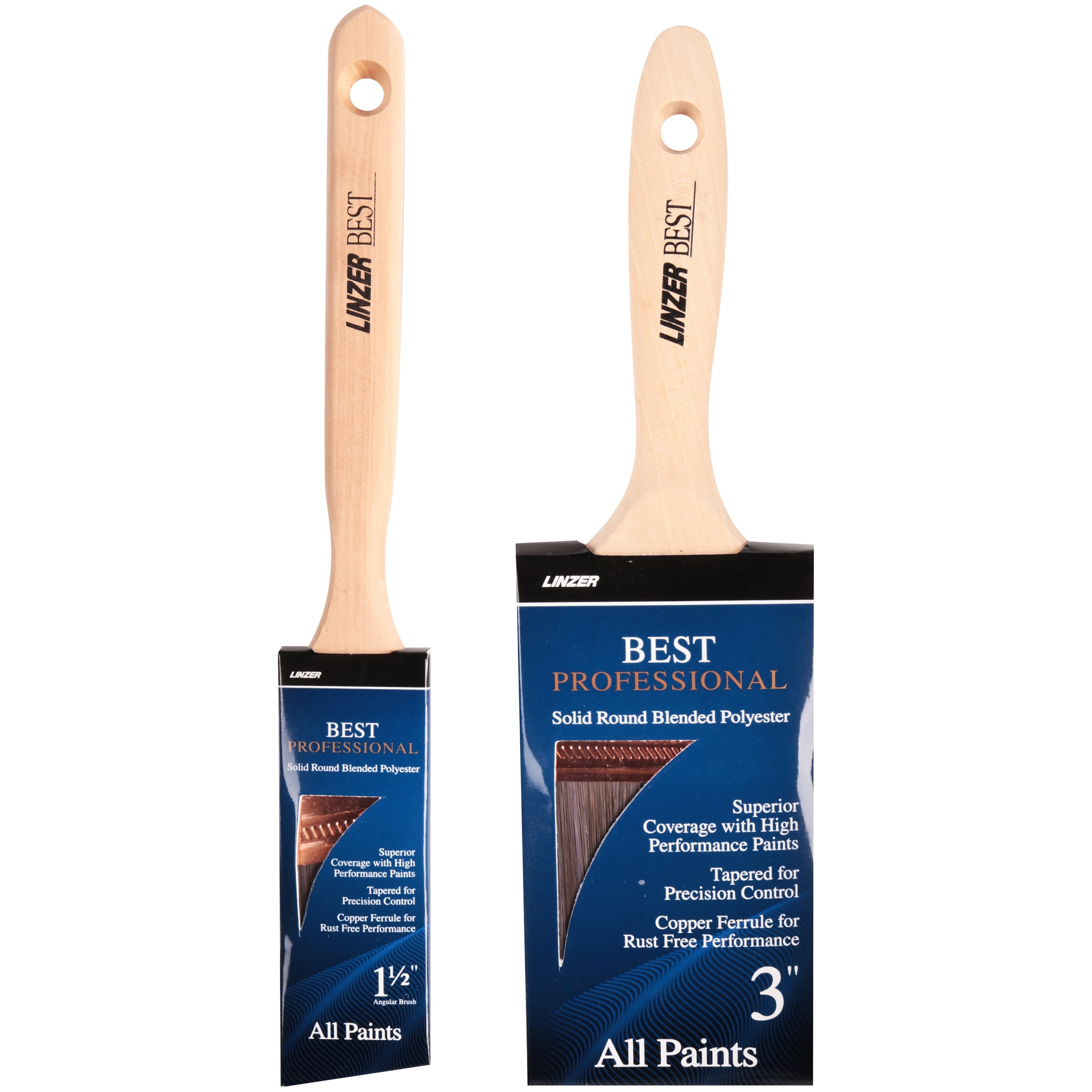 Buy Linzer BEST Professional Polyester Paint Brush Set, 2 Piece Online