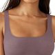 thumbnail image 3 of Camiseta sin mangas corta sin mangas, cuello cuadrado, Color puro, cómoda, transpirable, informal, para ir de compras, 3 of 6
