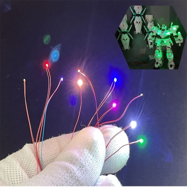Modelo de tira de LED de parche de línea adjunta de 9 colores, ensamblaje de línea, fabricación de material de bricolaje, modelo de bloque de construcción hecho a mano, lámpara de cambio de automóvil