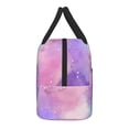 thumbnail image 4 of YFYANG Portable Waterproof Insulated Lunch Bag, Pink Purple Watercolor Art Reusable Cooler Bag / Picnic Bag for Adults Teens, 4 of 9