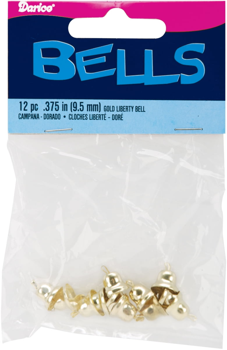 Darice Bulk Buy DIY Liberty Bell Gold 3/8 inch 12 Pieces 6-Pack 10792 