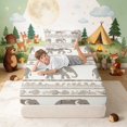 thumbnail image 5 of Erosebridal Elephant Twin Sheets for Boys Girls, Boho Stripes Bedding, 3-Piece 1 Flat Sheet 1 Fitted Sheet and 1 Pillowcase, 5 of 6
