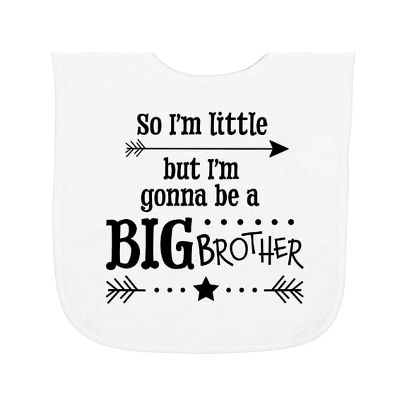 Inktastic So I'm Little, but I'm Gonna to Be a Big Brother Baby Terry Cloth Bib