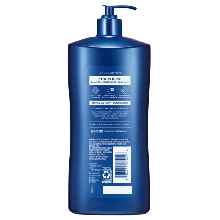 Suave Men Citrus Rush 3-in-1 Shampoo, Conditioner & Body Wash photo 6