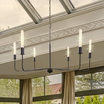 Luxury Modern Chandelier, Matte Black, ULB2320