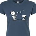 thumbnail image 3 of Peanuts - Rerun And Snoopy Bubbles - Juniors Fitted Graphic T-Shirt, 3 of 6