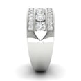 thumbnail image 4 of Forever Jewels 2Ct Round Moissanite Eternity Engagement Wedding Mens Band 14K White Gold Plated, 4 of 5