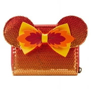 Loungefly Disney Minnie Mouse Sequin Fall Ombre Zip Around Wallet