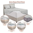 thumbnail image 4 of Hearth & Harbor Extra Deep Pocket Sheets - Fits Mattress 18-24 Inches Deep - Extra Deep Pocket Twin Sheets Sets - 4 Piece Twin Size Sheets - Twin Sheets Deep Pocket - Silver Sheets, 4 of 8