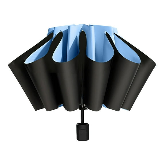 Yindaity Flat Lightweight Umbrella Parasol Folding Sun Umbrella Large Umbrella,Light Blue