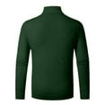 thumbnail image 4 of JTieacloth Casual Basic Sweaters Men's Quarter Zip Sweater Slim Fit Casual Knitted Turtleneck Pullover Mock Neck Sweater(Green), 4 of 4