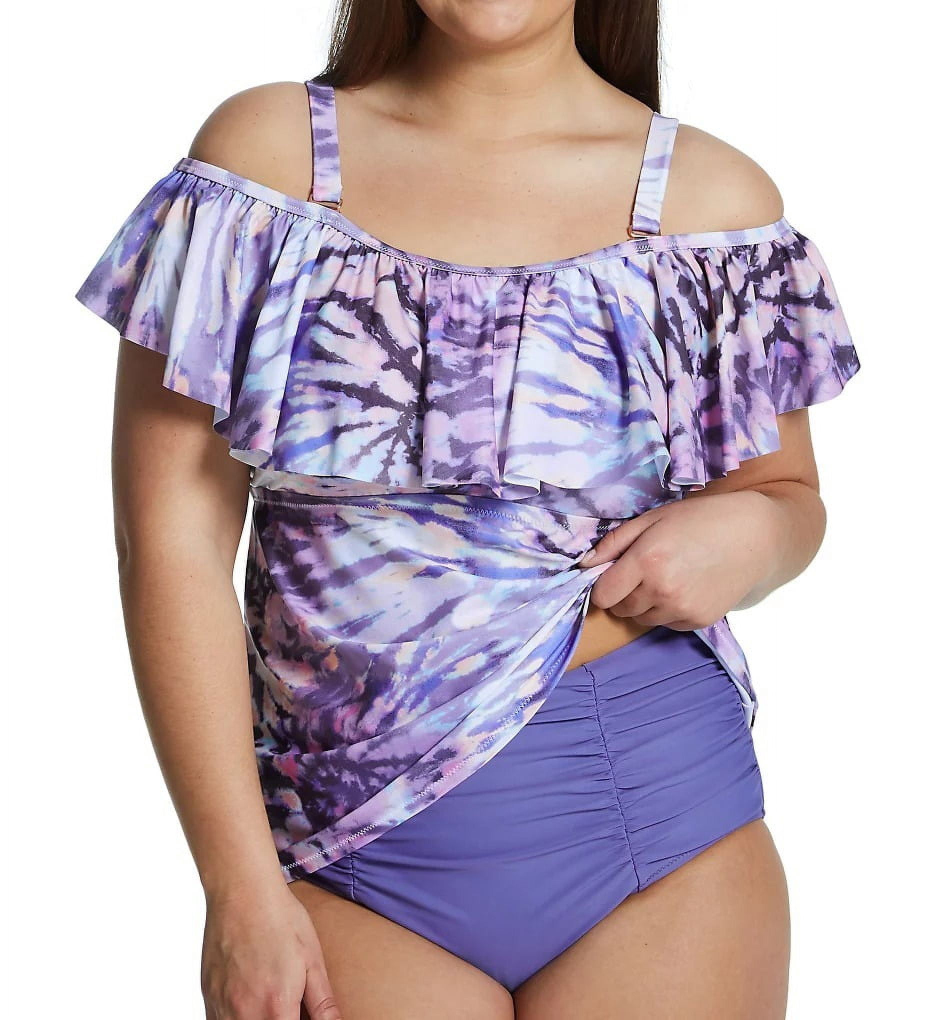 Women's Raisins Curve G840061 Plus Size Calina Solids Costa Swim Bottom (Eclipse 16W)