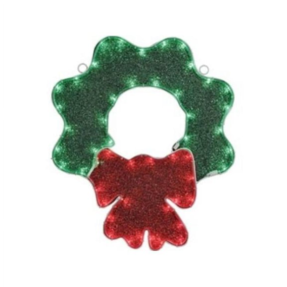 Star Bright 251978 18 in. Green Wreath Tape Light LED Christmas Window Decoration