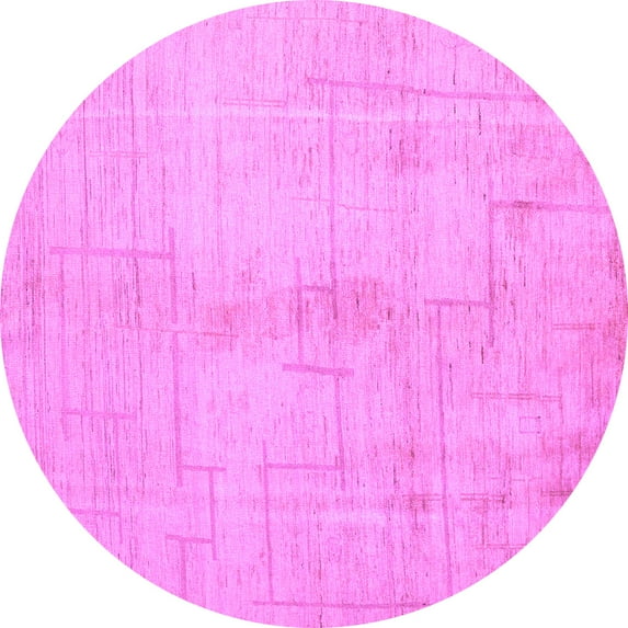 Ahgly Company Indoor Round Oriental Purple Modern Area Rugs, 3' Round