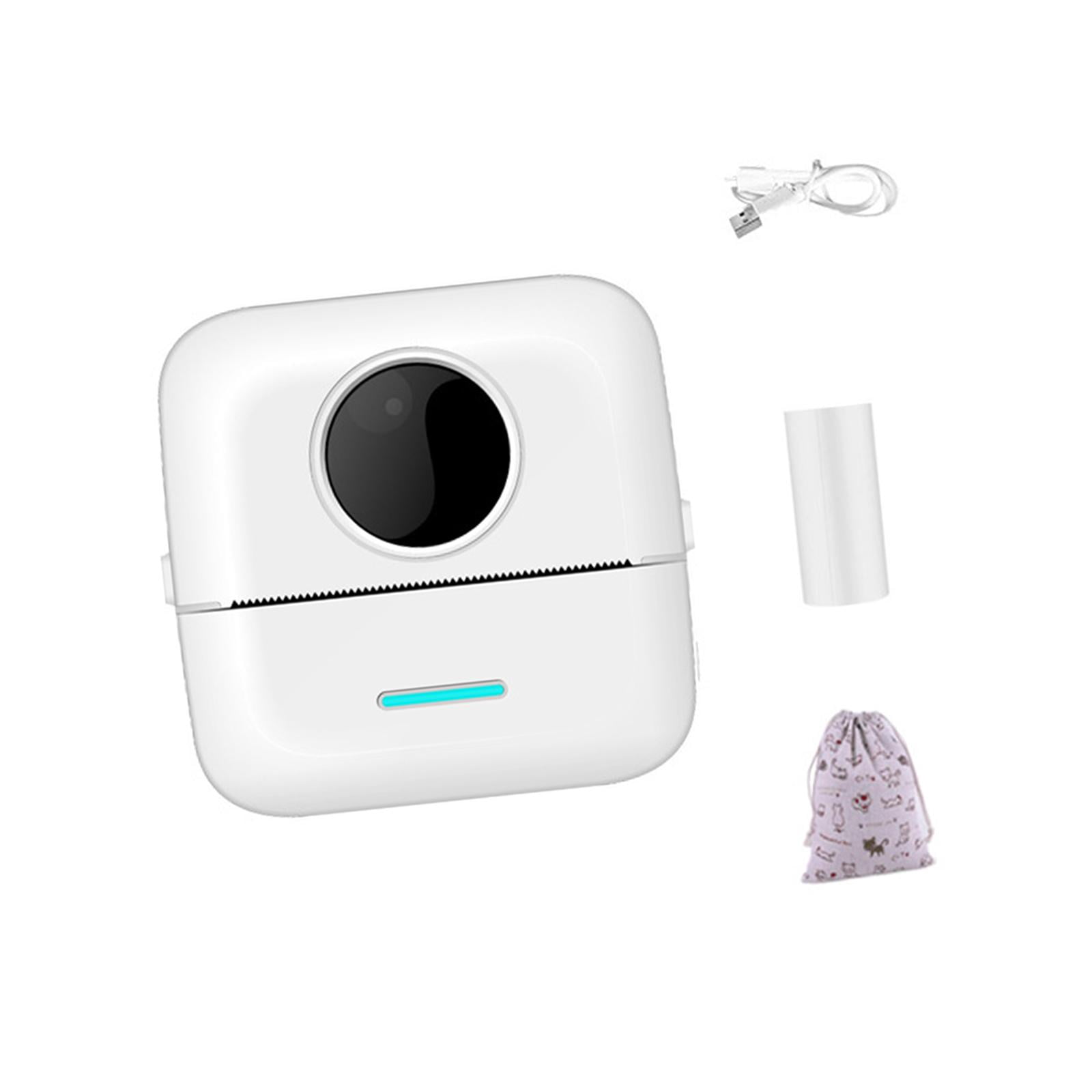 Rushawy Portable Thermal Printer with 10 Rolls of Thermal Paper Mini Inkless Printer for