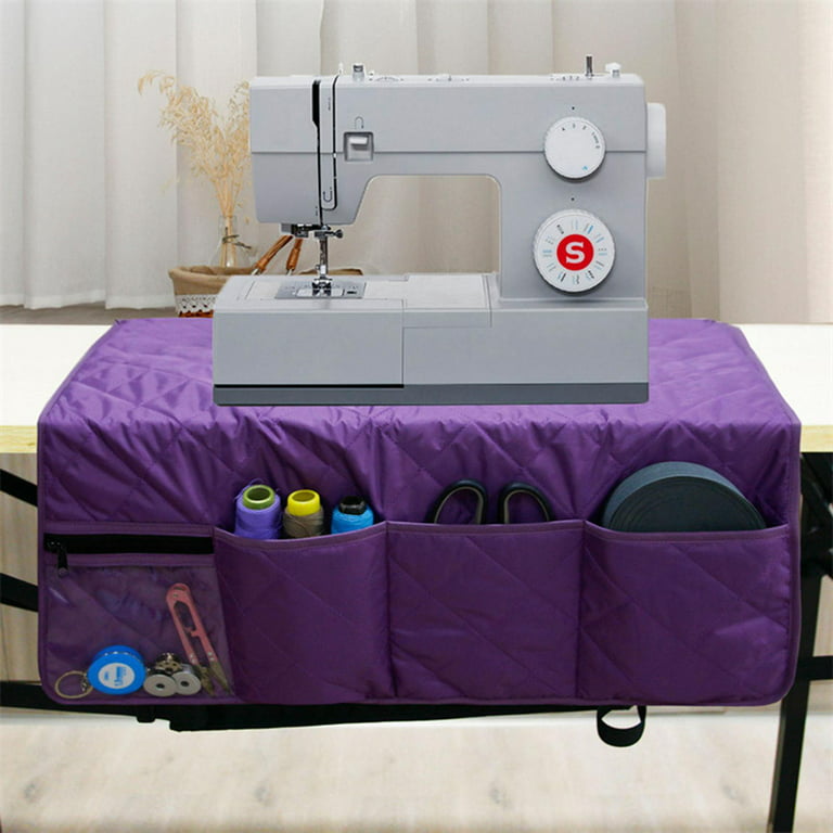 1pc Sewing Machine Dust Cover with Storage Pockets, Foldable