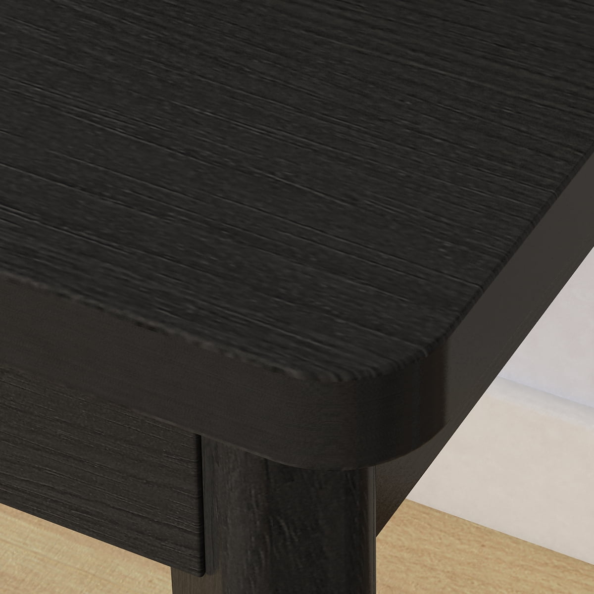 KULAGAGA Home Office 39.4"*21.7" Study Writing Table, PC Computer Desk Workstation with 2 Drawer, Black