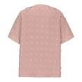 thumbnail image 4 of Zunfeo Summer Tops for Women Trendy Casual Short Sleeve Blouse Short Sleeve Basic Tops- Pink 8, 4 of 6