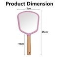 thumbnail image 2 of Hand Held Mirror with Handle for Makeup,Small Cute Wood Hand Mirrorpurple, 2 of 5