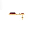 thumbnail image 4 of Pure Elegance Halo Drop Dangle Earrings Ruby&nbsp;& White Diamond Cluster 925 Silver 14K White Gold Over, 4 of 5