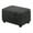 Black Leopard, variant on Xoenoiee Black Leopard Print Ottoman Cover Stretch Soft Fabric Slipcover Rectangle Footrest Washable Sofa Slipcovers Removable Stool Cover Footstool Protector Covers, S