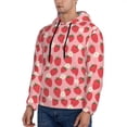 thumbnail image 3 of Sikiie Strawberry And Flowers Men's Hoodie, Essentials Hoodie, Sweatshirt, Pullover Hooded Sweatshirt for Men-X-Large, 3 of 7