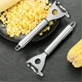 thumbnail image 5 of Corn Stripper Cutter With Hanging Hole Corn Planer Corn Cob Stripper Tool Good Grip Corn Prep Peeler Cob Corn Remover Kitchen/ Stainless Steel Corn Scraper, 5 of 6