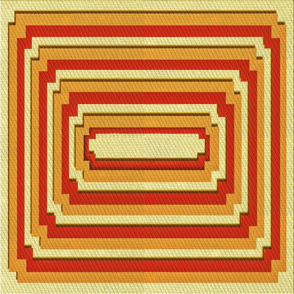 Ahgly Company Machine Washable Indoor Square Transitional Bold Yellow Area Rugs, 7' Square