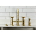 thumbnail image 3 of Kingston Brass KS1277BEXBS Essex Bridge Kitchen Faucet with Brass Side Sprayer, Brushed Brass, 3 of 6