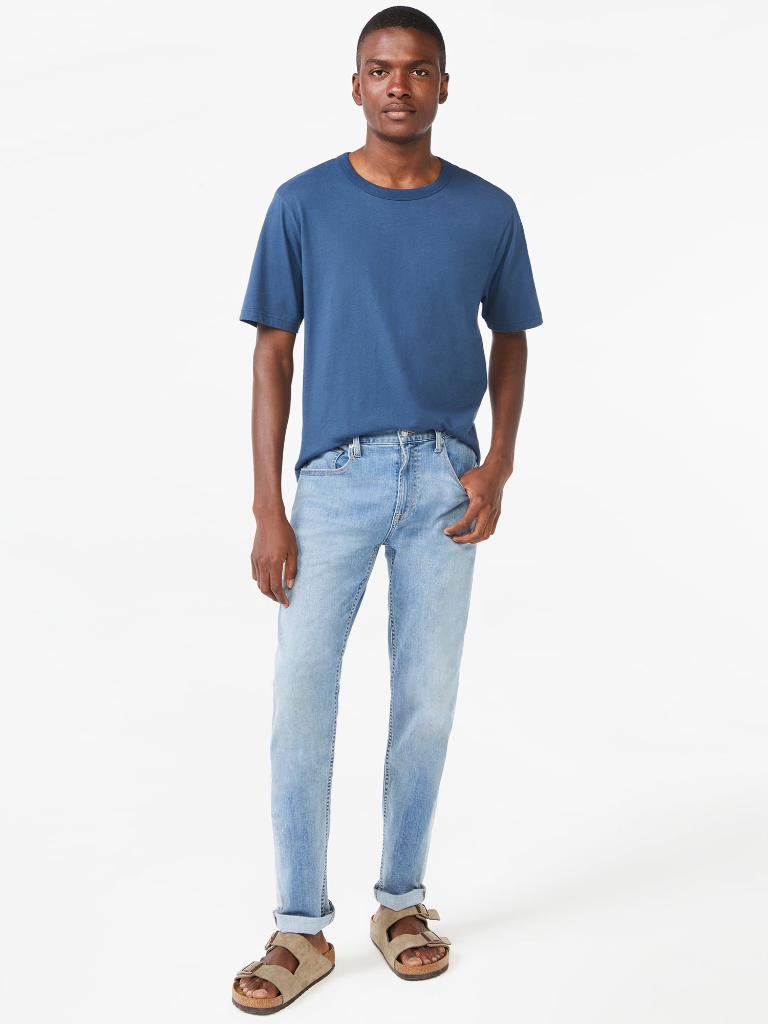 Free Assembly Men’s Everyday Cotton Tee with Short Sleeves, Sizes S-3XL